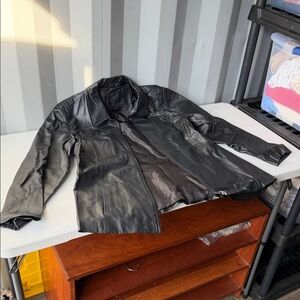 WOMENS 80'S JACQUELINE FERRAR VINTAGE LEATHER JACKET ….Goth Retro